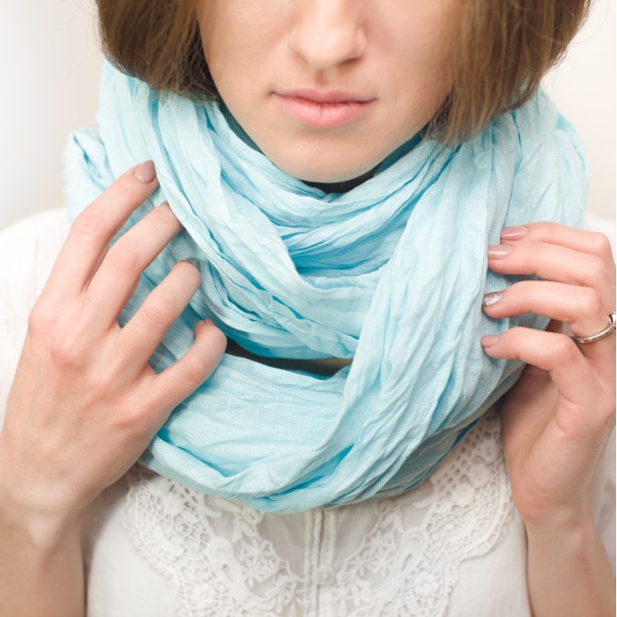 Light blue scarf