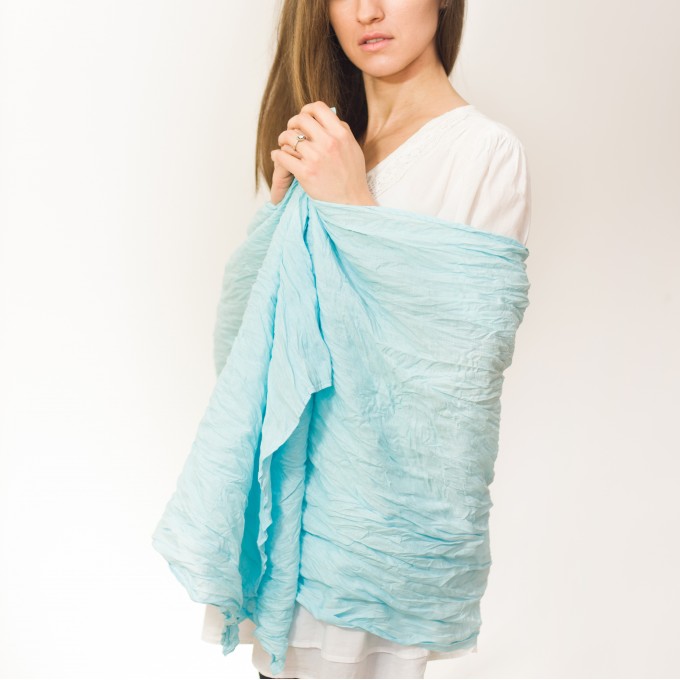 Light blue scarf