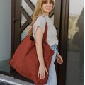 Burnt orange tote bag