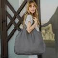 Charcoal gray tote bag
