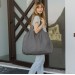 Charcoal gray tote bag