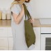 Dark olive tote bag