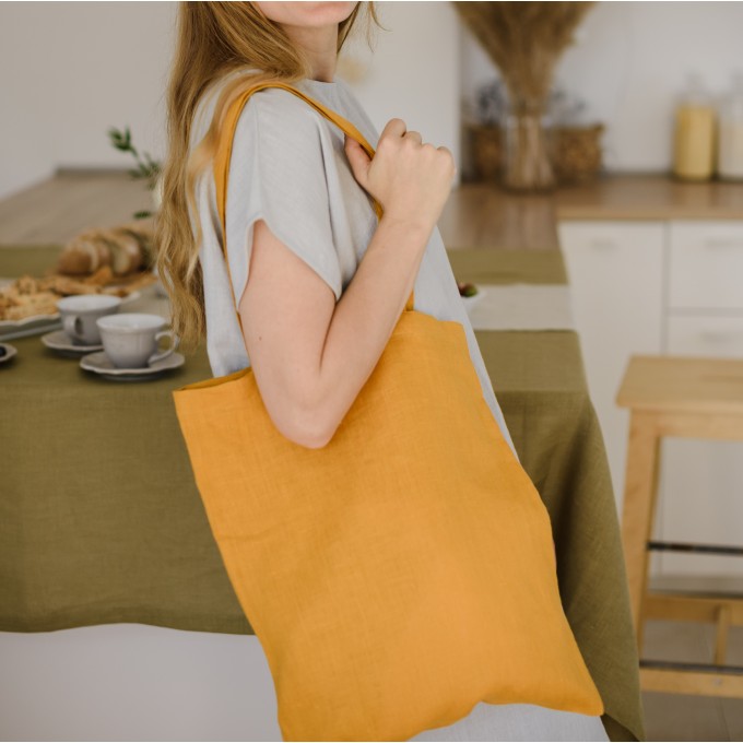 Mustard tote bag