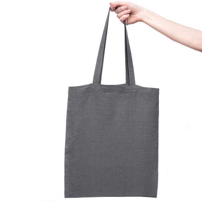 Charcoal gray tote bag