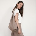 Taupe tote bag Maia