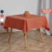 Burnt orange linen square tablecloth