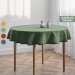 Sage green linen round tablecloth