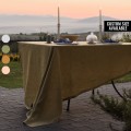 Light olive rectangle tablecloth