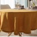Mustard linen tablecloth in oval, rectangle, round, square shape