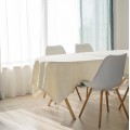 Linen ivory rectangle tablecloth