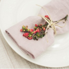 Blush pink linen napkins Blush pink linen napkins