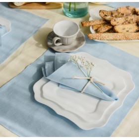 Light blue linen napkin set Light blue linen napkin set