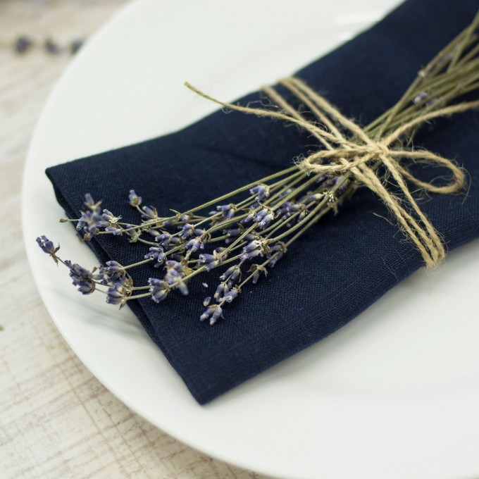 Dusty sage linen napkins set