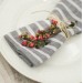 Gray-white striped napkins