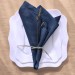 Navy blue linen napkins set 