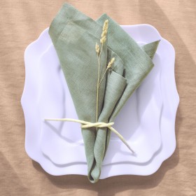 Mustard linen napkin set