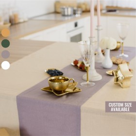 Lavender linen table runner