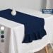 Navy blue table runner with ruffles