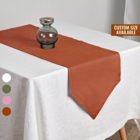 Cinnamon table runner with triangular edges