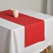 Burgundy table runner with triangular edges