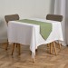 Burgundy table runner with triangular edges