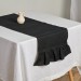 Dusty rose table runner with ruffles