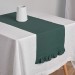 Dusty rose table runner with ruffles