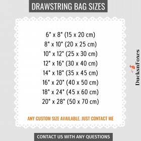 Linen drawstring kitchen storage bag