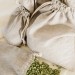 Linen drawstring kitchen storage bag