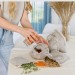 Linen drawstring kitchen storage bag