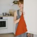 Linen tea towel in charcoal gray