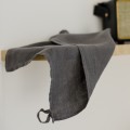 Linen tea towel in charcoal gray