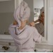 Blush pink waffle hair towel