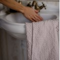 Blush pink waffle hand towel