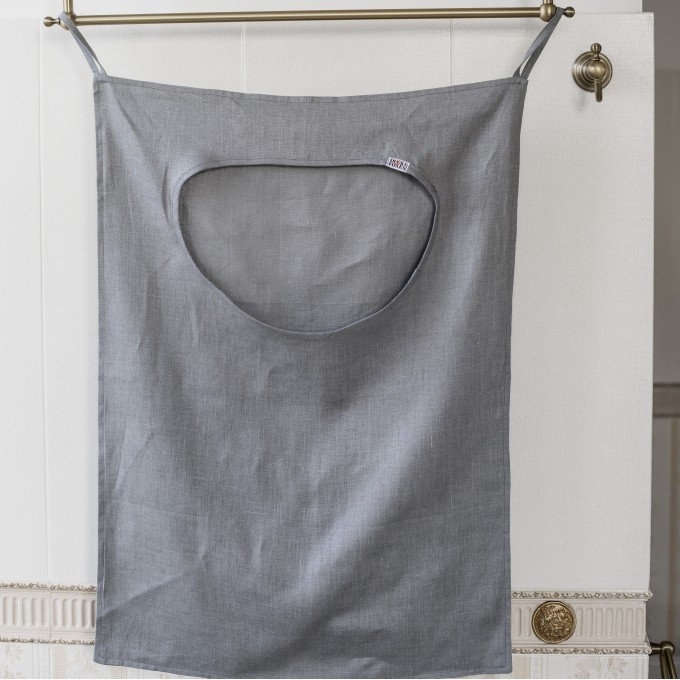 Light gray handing laundry bag