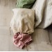 Beige laundry bag with drawstring