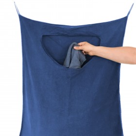 Navy blue handing laundry bag2