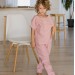 Dusty rose girls pajama - t-shirt and pants set