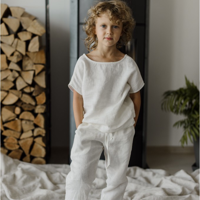 White girls pajama - t-shirts and pants set