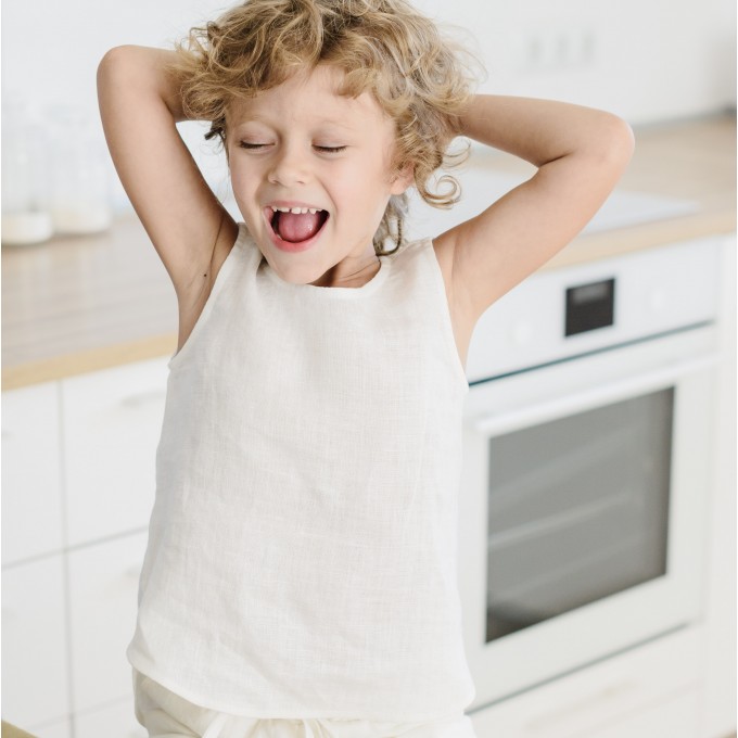 White girls pajama - sleeveless top and shorts set