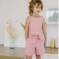 Dusty rose girls pajama - sleeveless top and shorts set