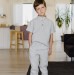 Light gray boys pajama - t-shirt and pants set