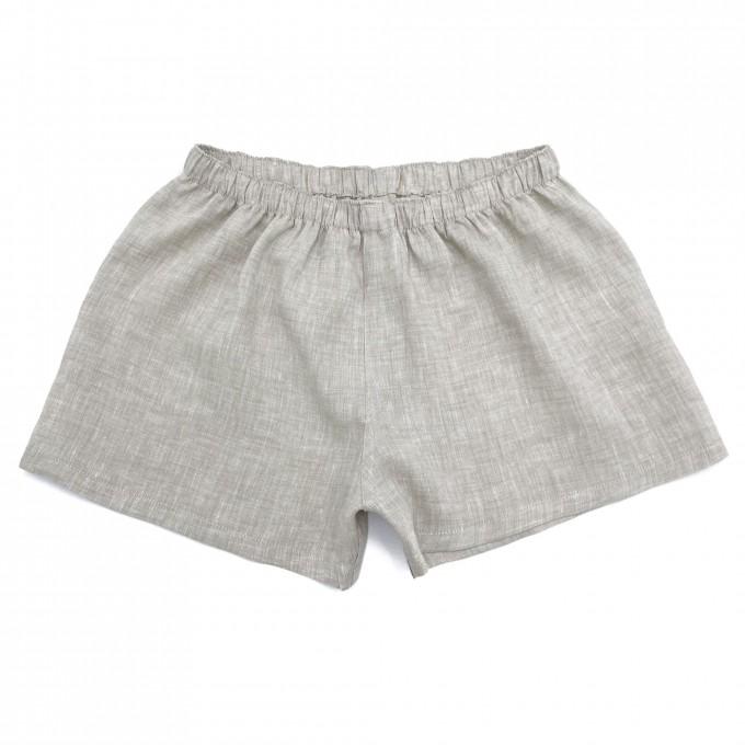 Charcoal gray linen boxers