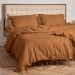 Charcoal gray duvet cover set with tie closures