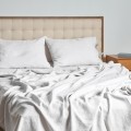 White linen sheet set with pillowcases