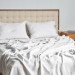 White linen sheet set with pillowcases