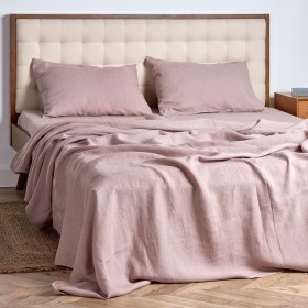 Linen old navy sheet set - flat and fitted sheets and 2 pillowcases
