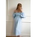 Light blue off shoulder dress Baila