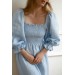 Light blue off shoulder dress Baila