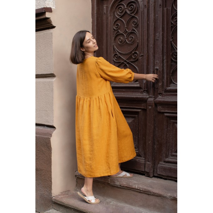 Mustard oversize dress Zoie